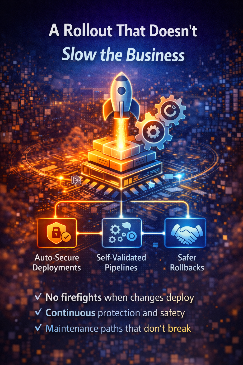 A rollout that doesn’t slow the business