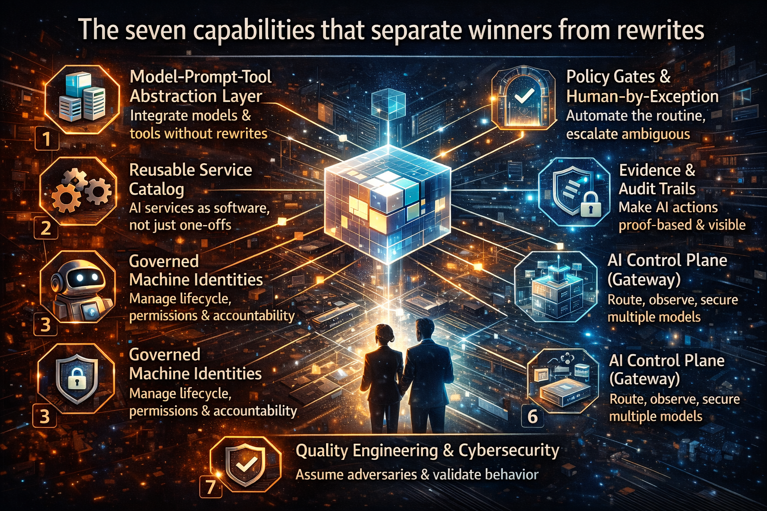 The seven capabilities that separate winners from rewrites