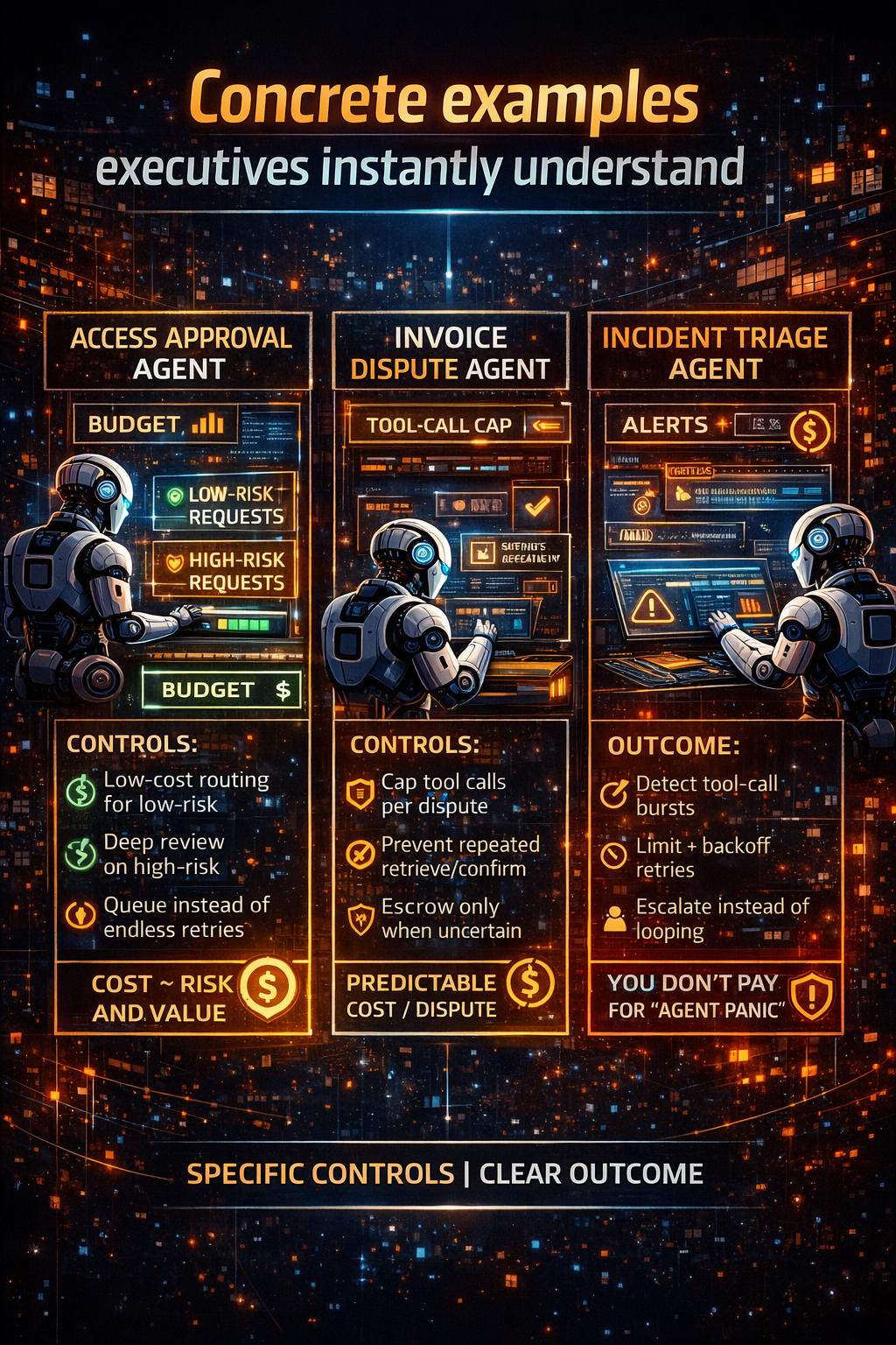 Concrete examples executives instantly understand