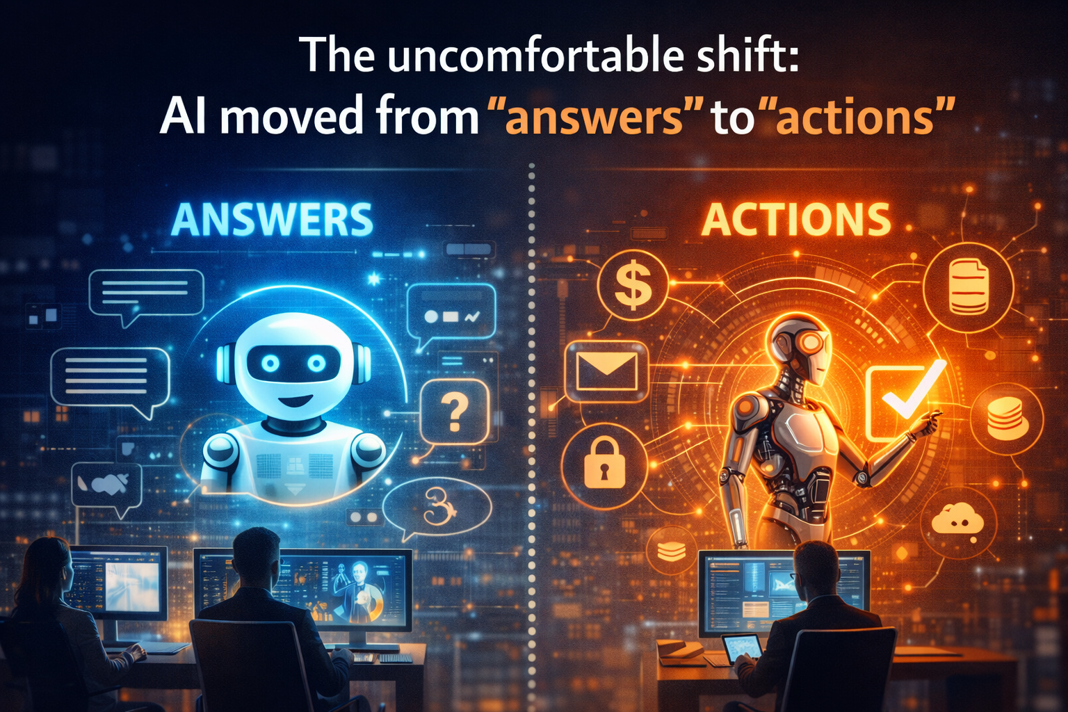 The uncomfortable shift: AI moved from “answers” to “actions”