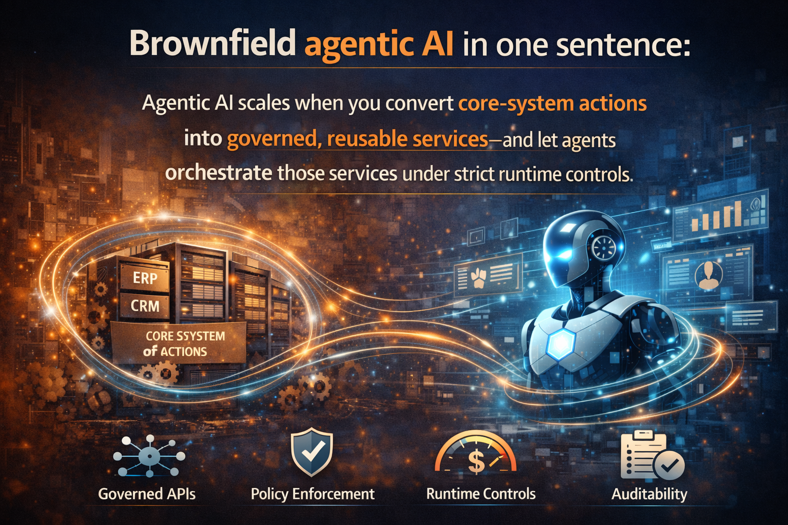 Brownfield agentic AI in one sentence