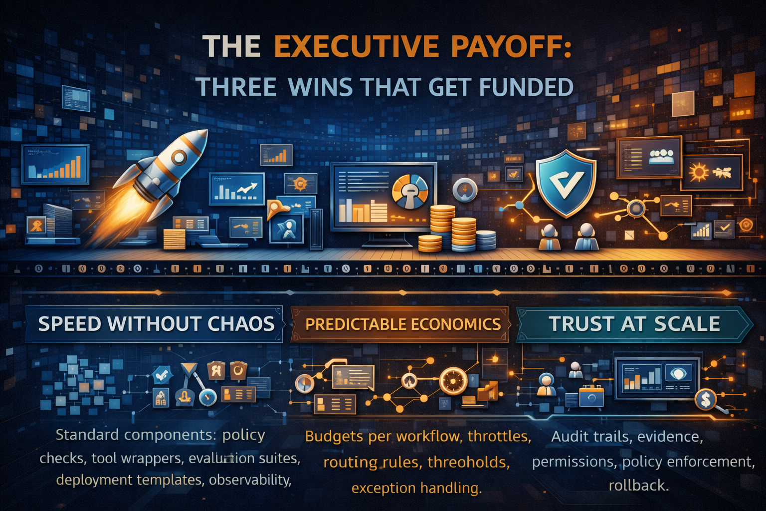 The executive payoff: three wins that get funded
