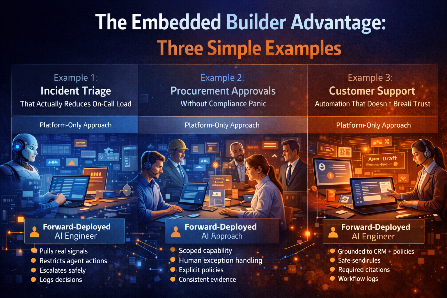 The Embedded Builder Advantage: Three Simple Examples