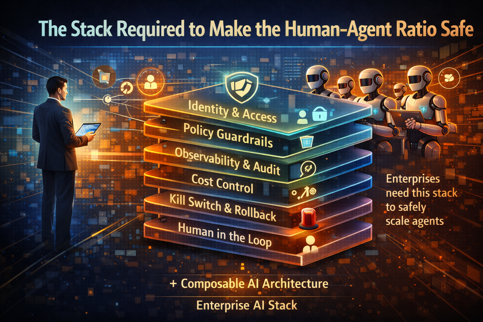 The Stack Required to Make the Human–Agent Ratio Safe