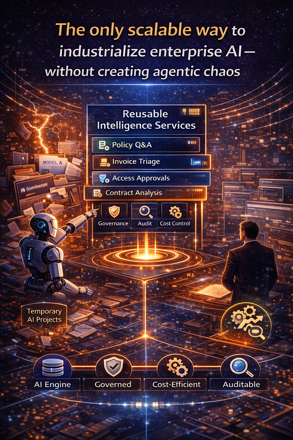 How Enterprises Move Beyond AI Pilots to Governed, Reusable Intelligence Services Without Agentic Chaos