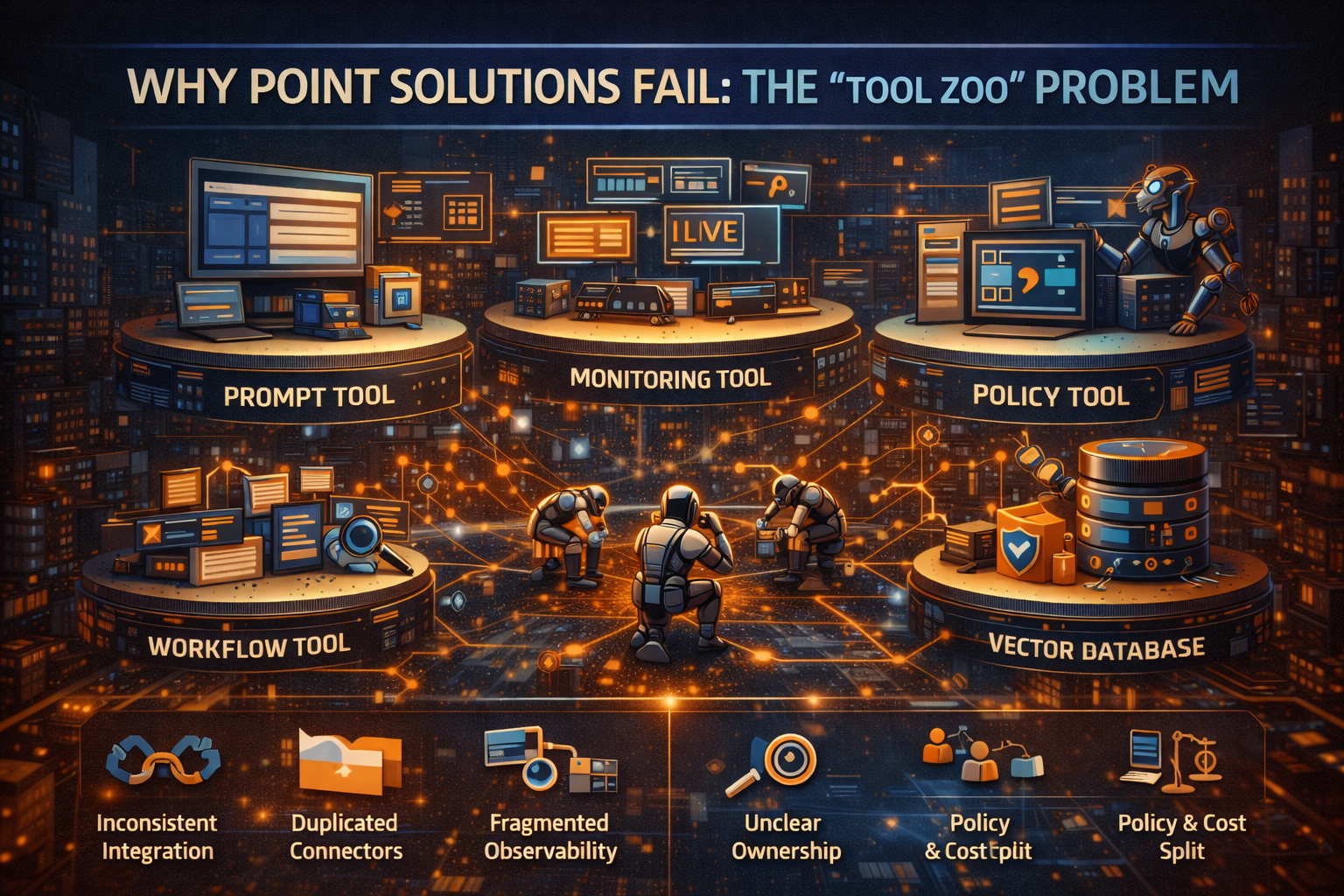 Why point solutions fail: the “tool zoo” problem
