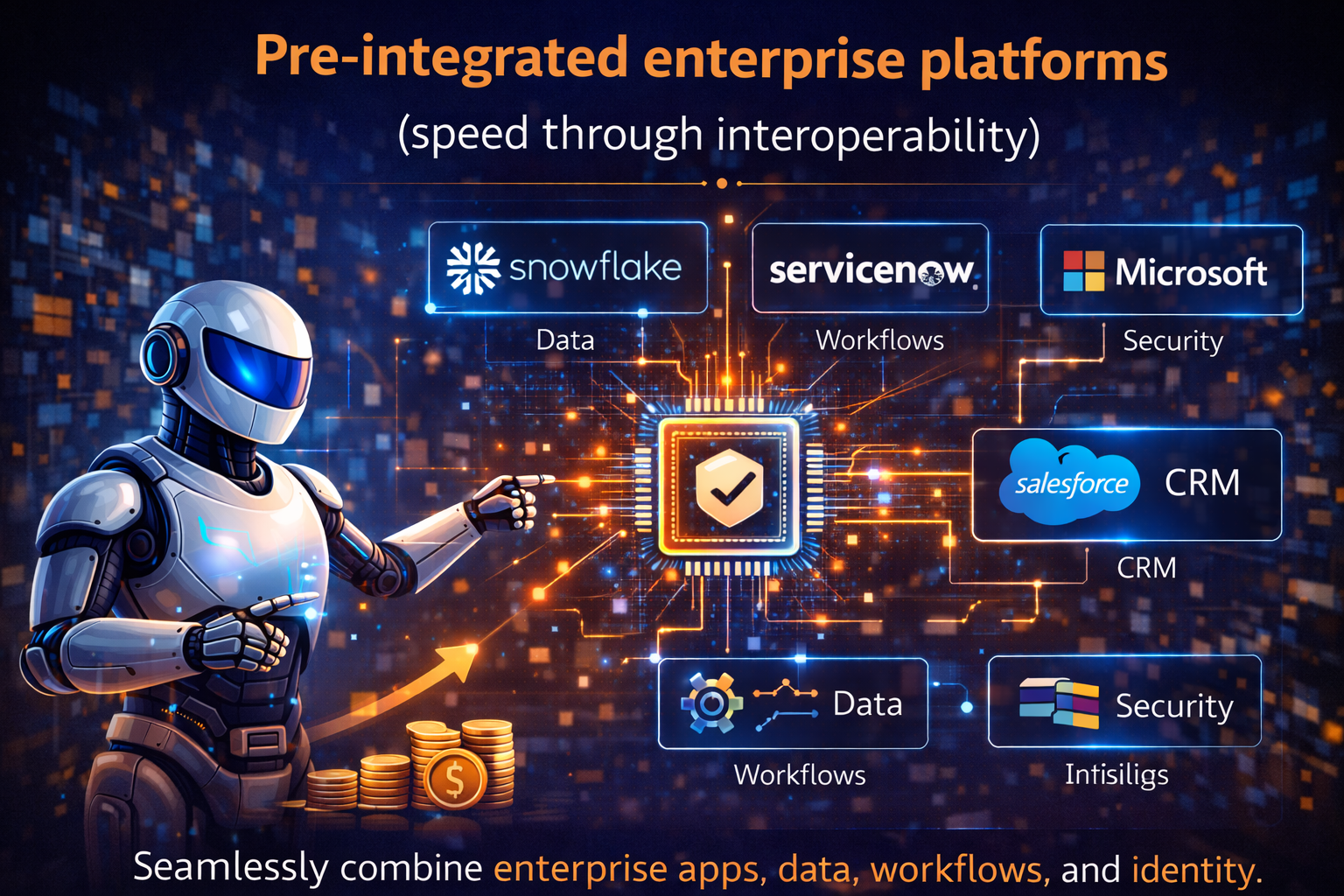 Pre-integrated enterprise platforms (speed through interoperability)