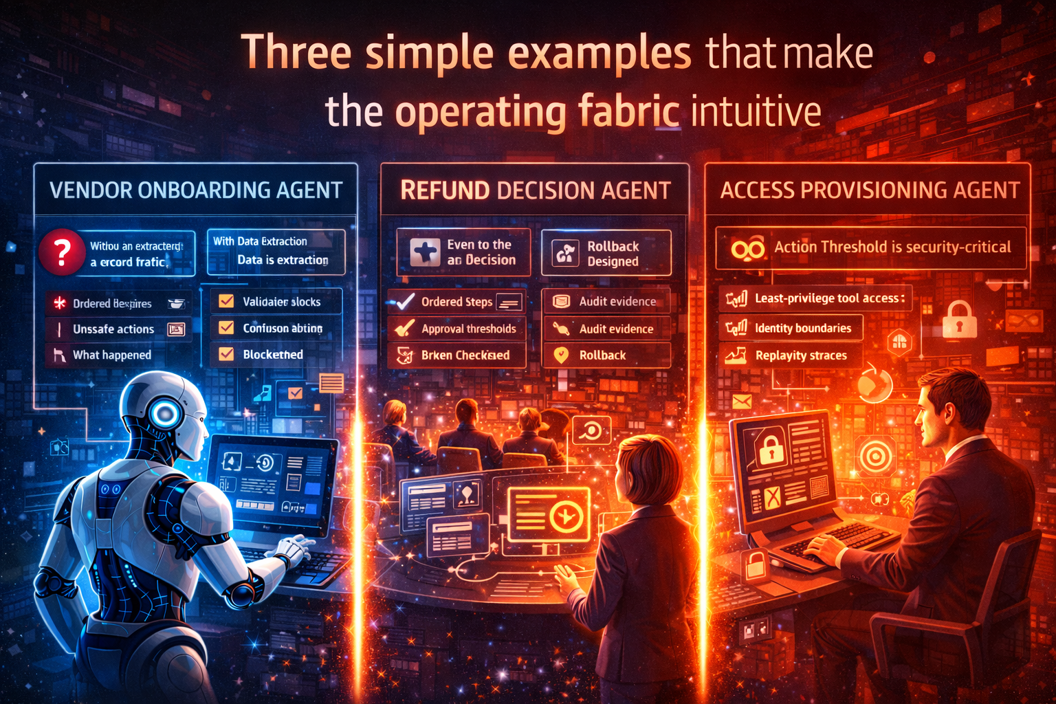Three simple examples that make the operating fabric intuitive