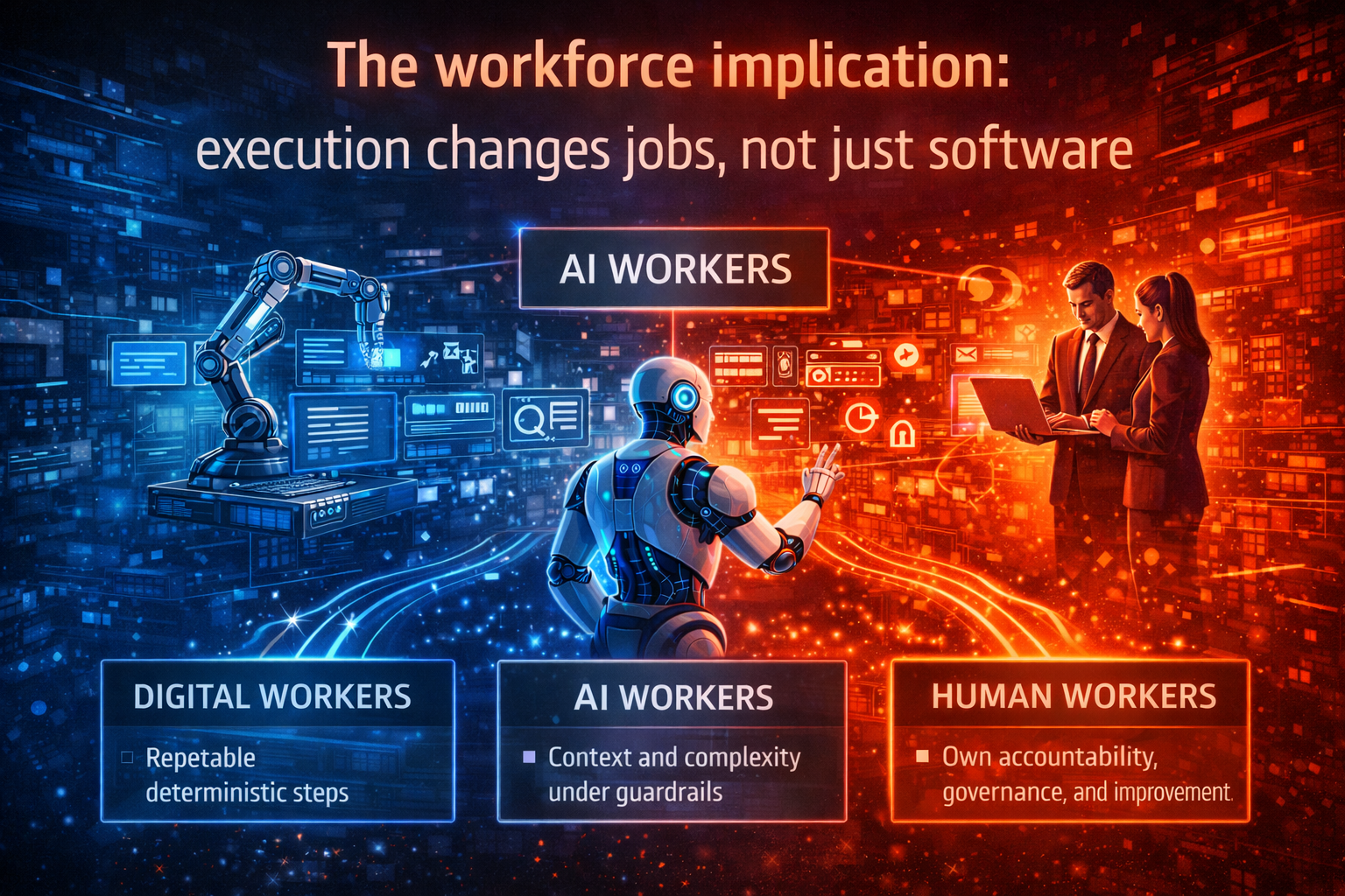 The workforce implication: execution changes jobs, not just software
