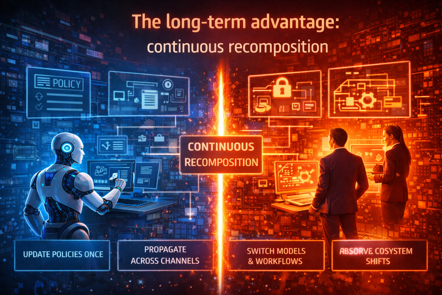 The long-term advantage: continuous recomposition