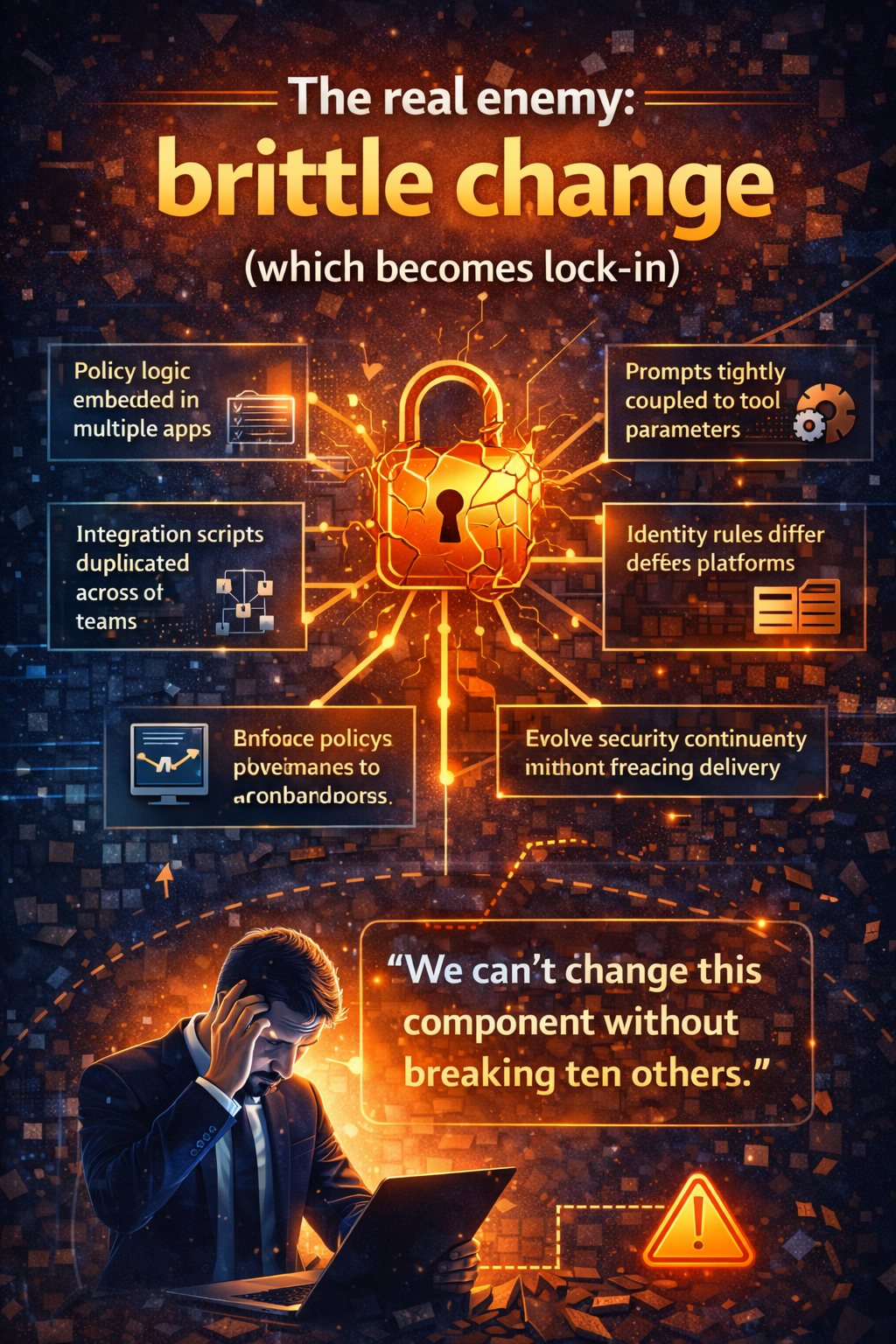 The real enemy: brittle change (which becomes lock-in)