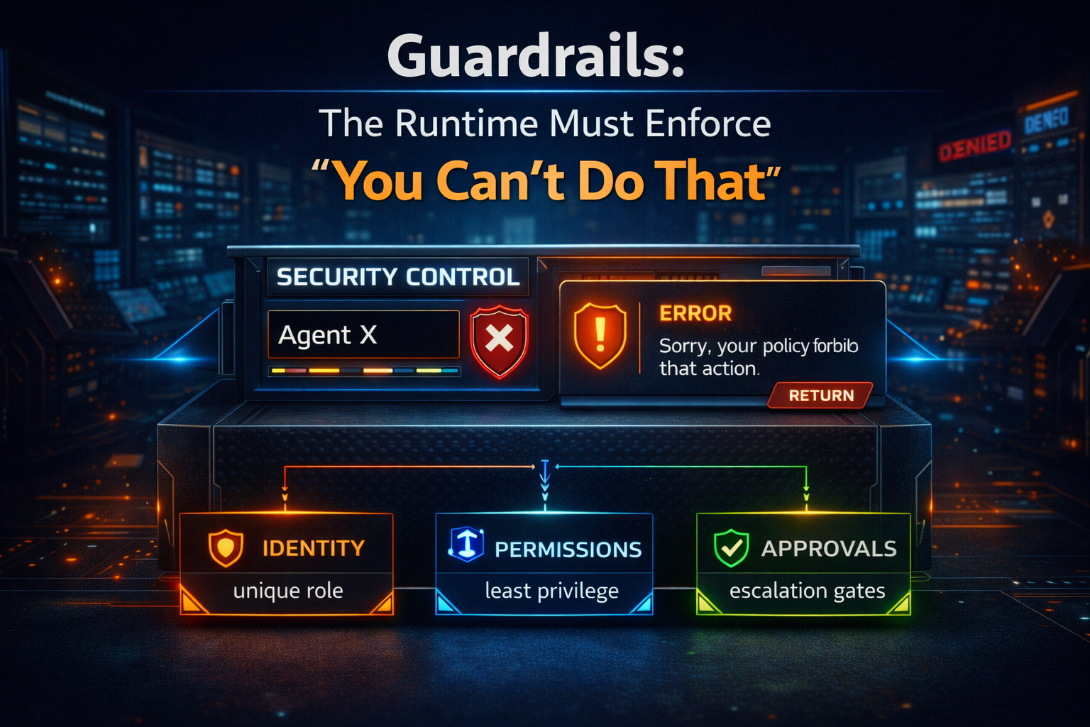 Guardrails: The Runtime Must Enforce “You Can’t Do That”