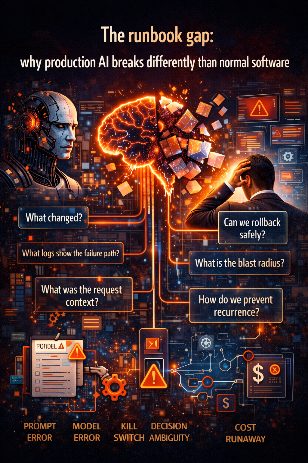 The runbook gap: why production AI breaks differently than normal software