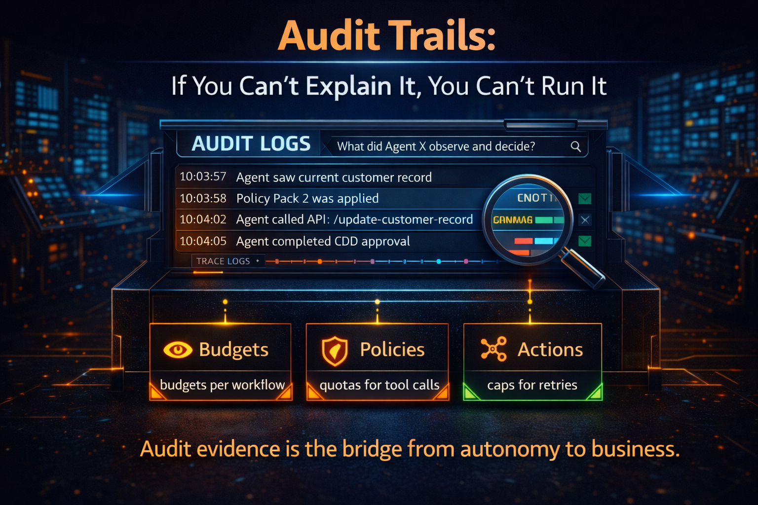 Audit Trails: If You Can’t Explain It, You Can’t Run It
