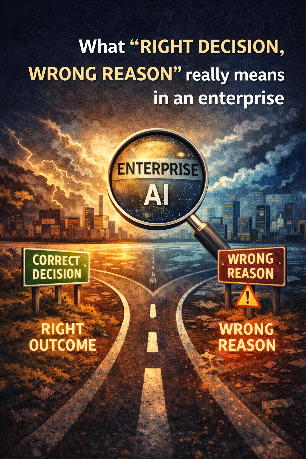 What “right decision, wrong reason” really means in an enterprise
