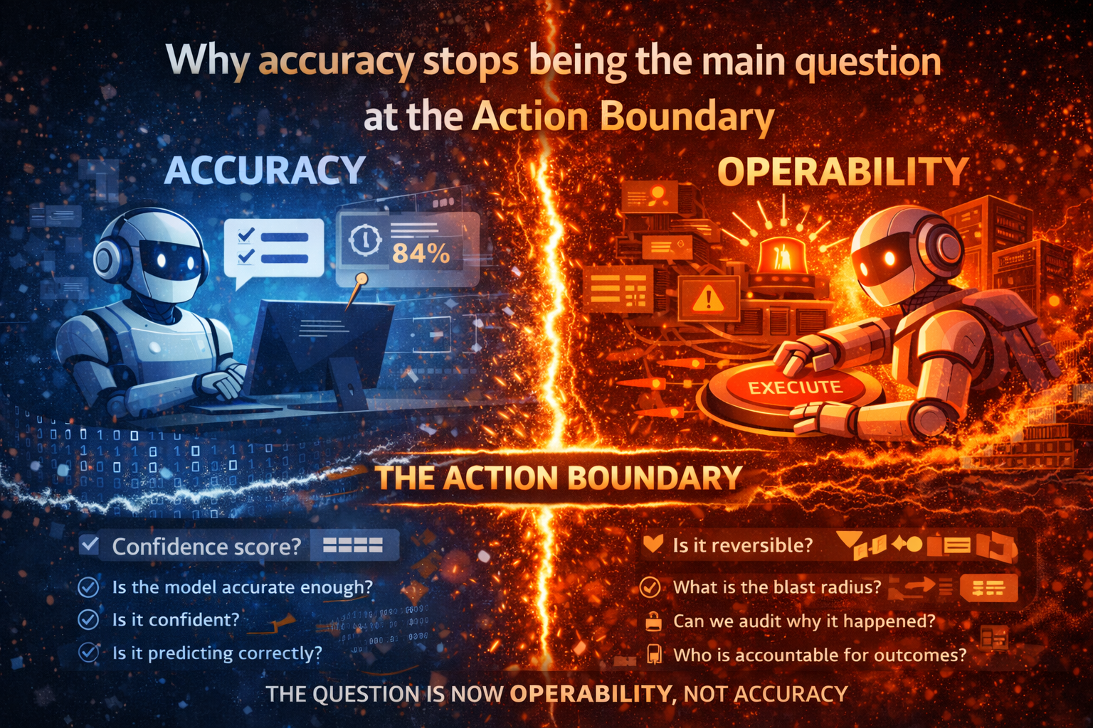 Why accuracy stops being the main question at the Action Boundary