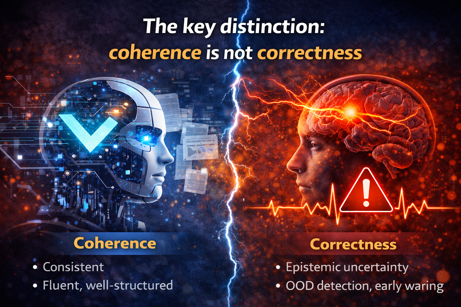The key distinction: coherence is not correctness