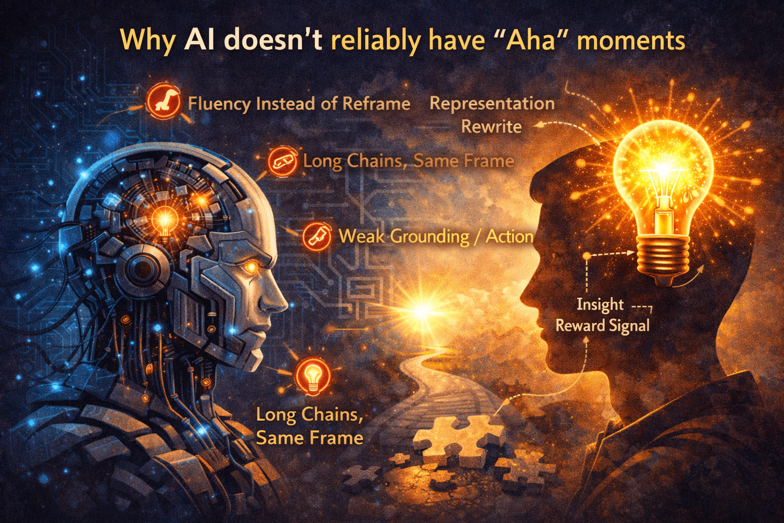 why AI doesn’t reliably have “Aha” moments