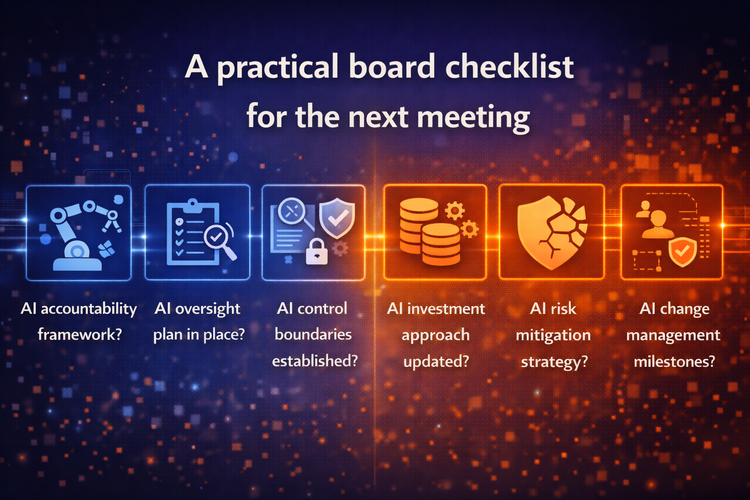 A practical board checklist for the next meeting