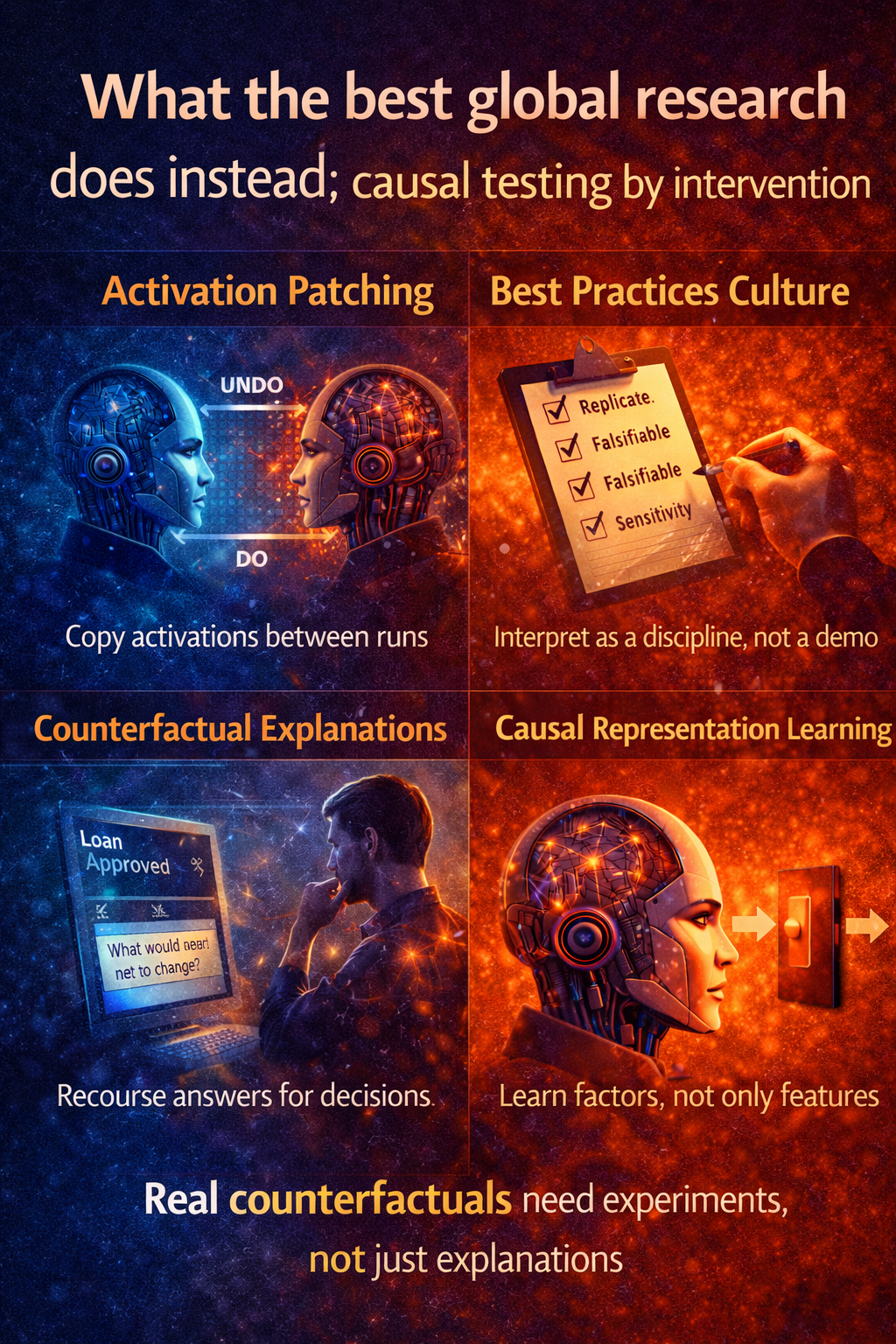 What the best global research does instead: causal testing by intervention