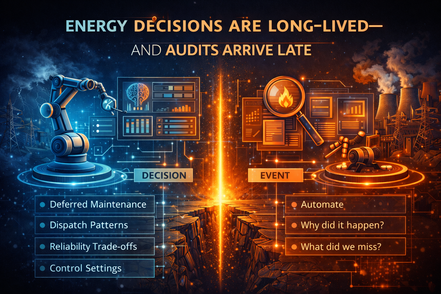Energy decisions are long-lived—and audits arrive late