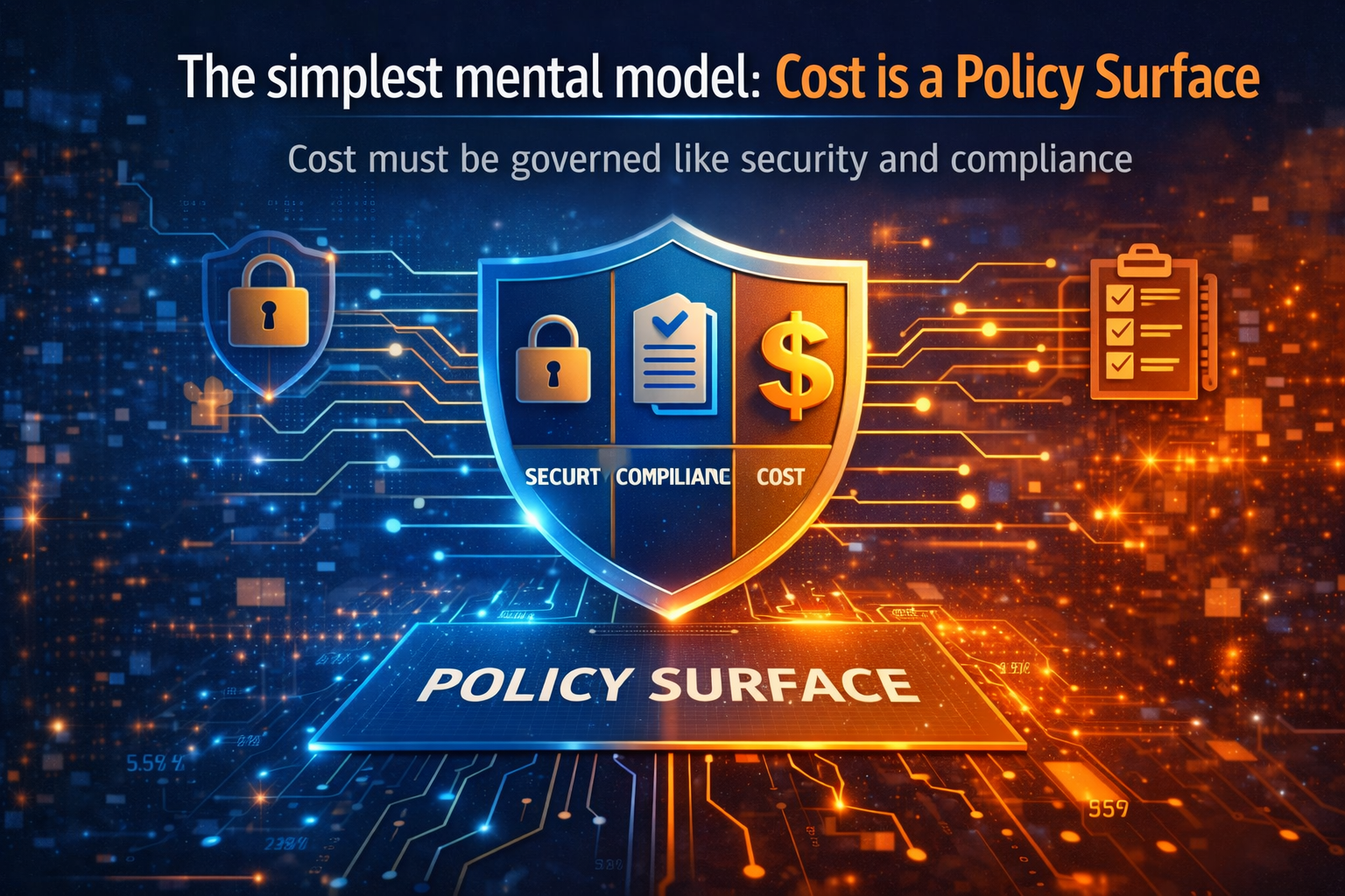 The simplest mental model: cost is a policy surface