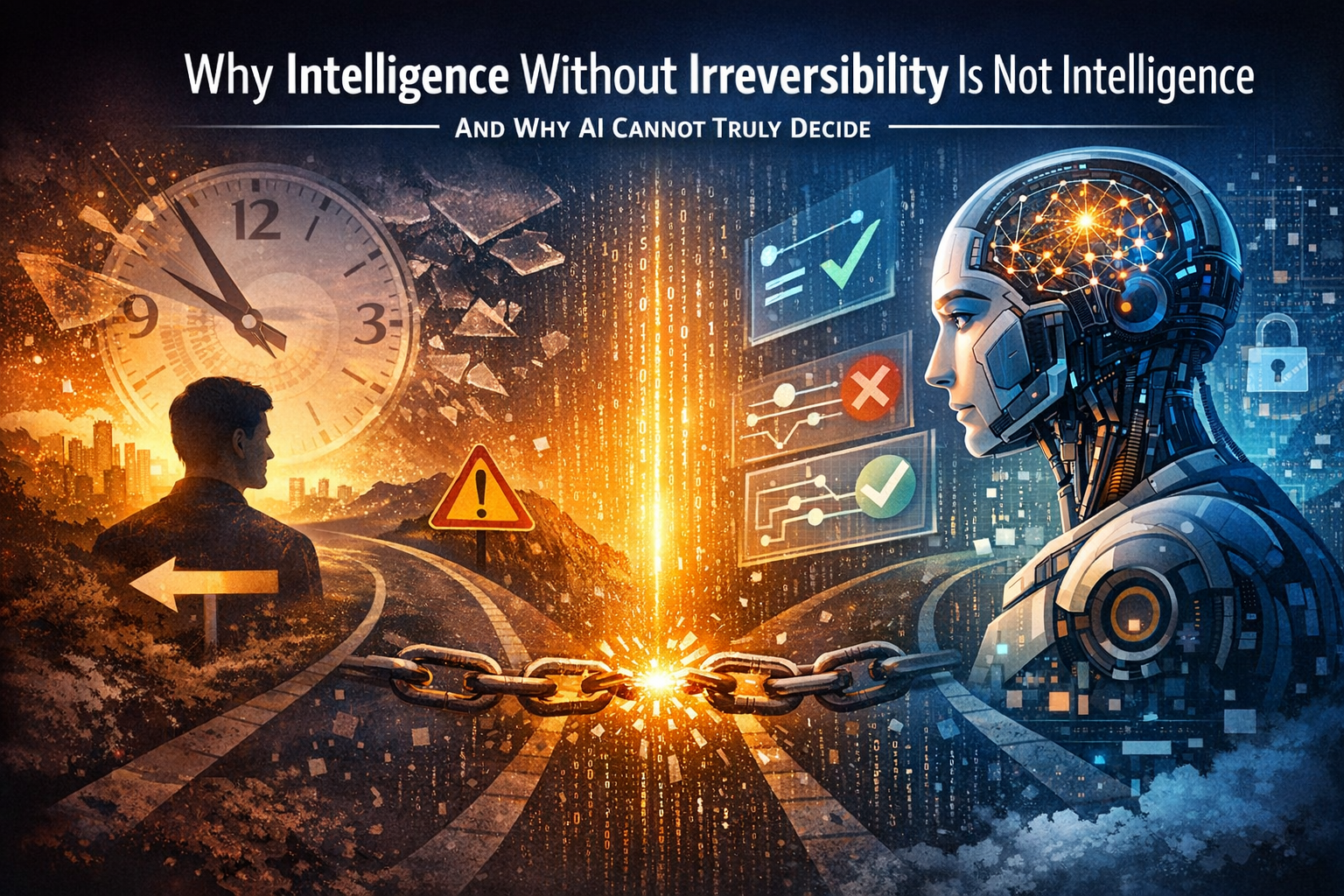 Intelligence Without Irreversibility
