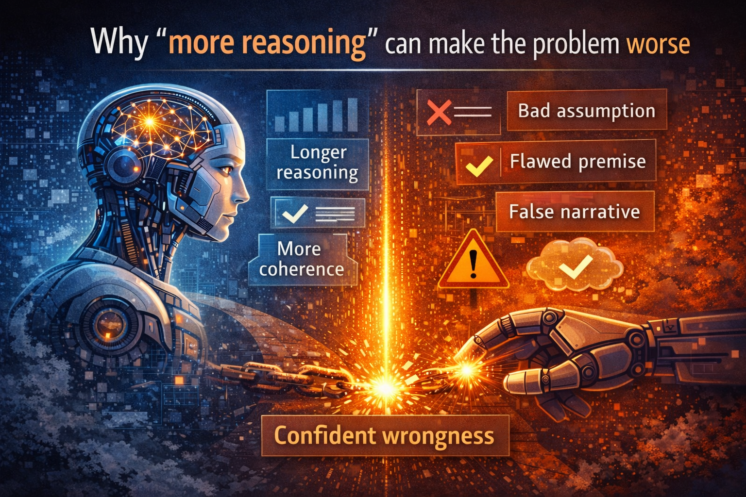 Why “more reasoning” can make the problem worse