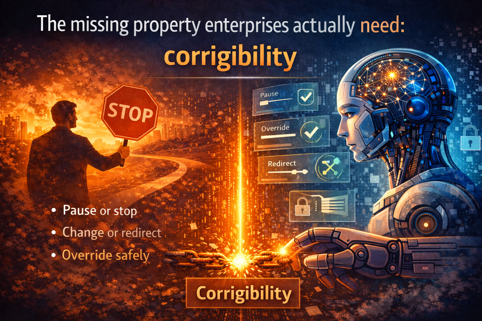 The missing property enterprises actually need: corrigibility