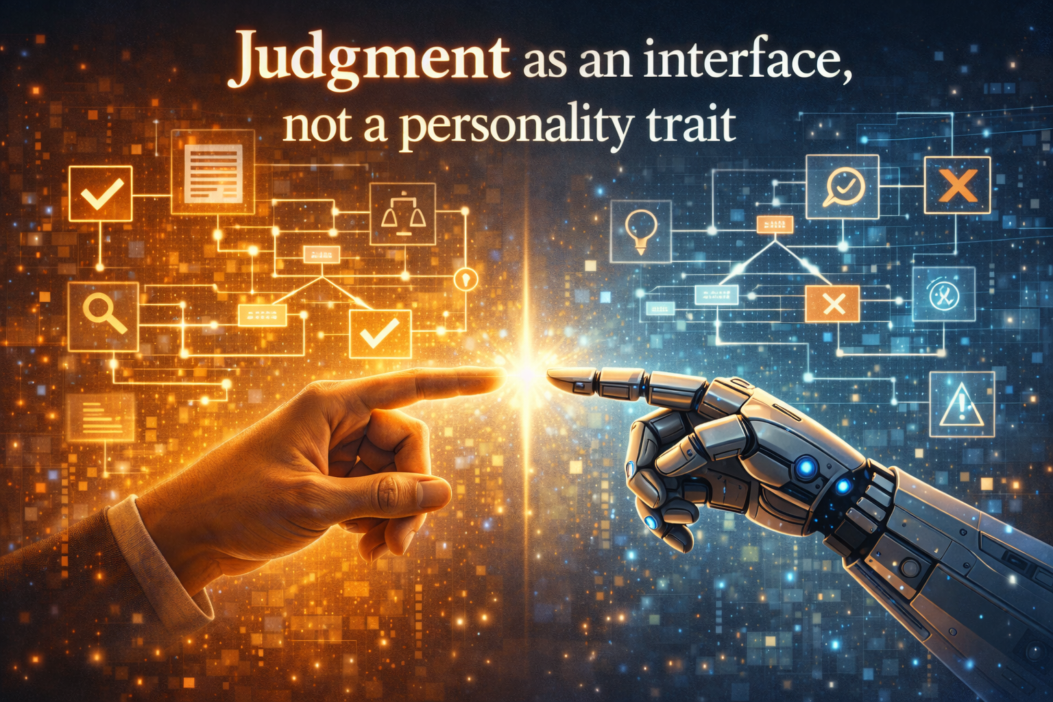 judgment as an interface, not a personality trait
