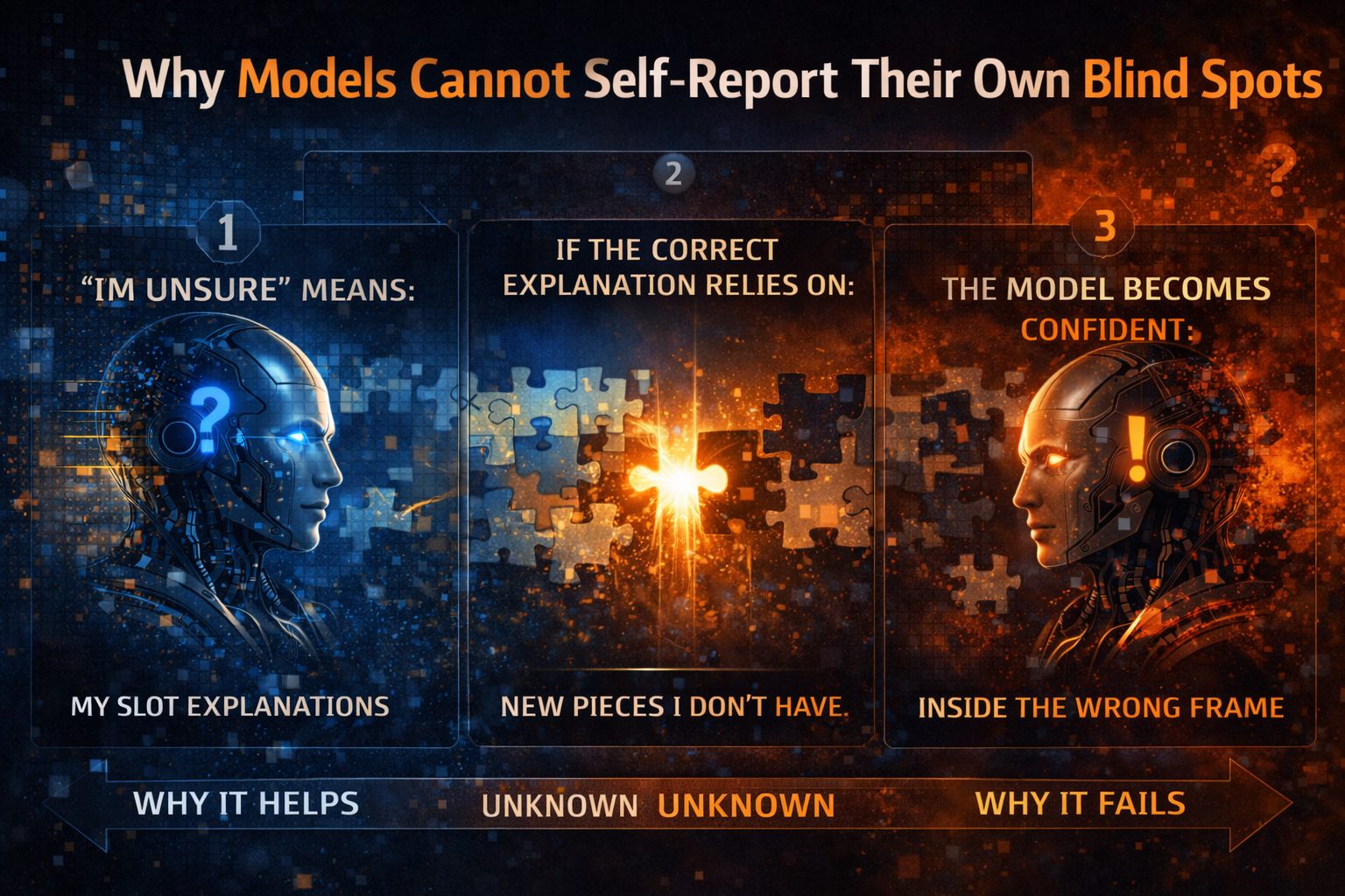 Why Models Cannot Self-Report Their Own Blind Spots