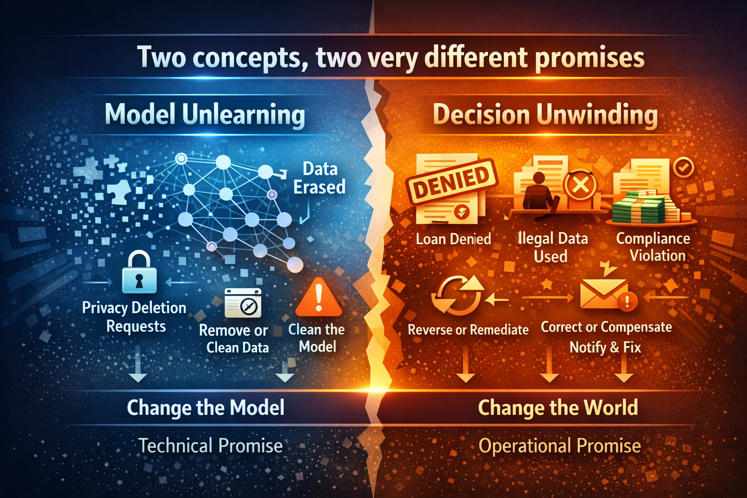 Two concepts, two very different promises