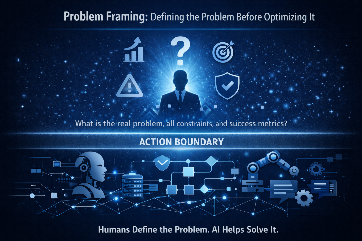 Problem framing: defining the problem before optimizing it