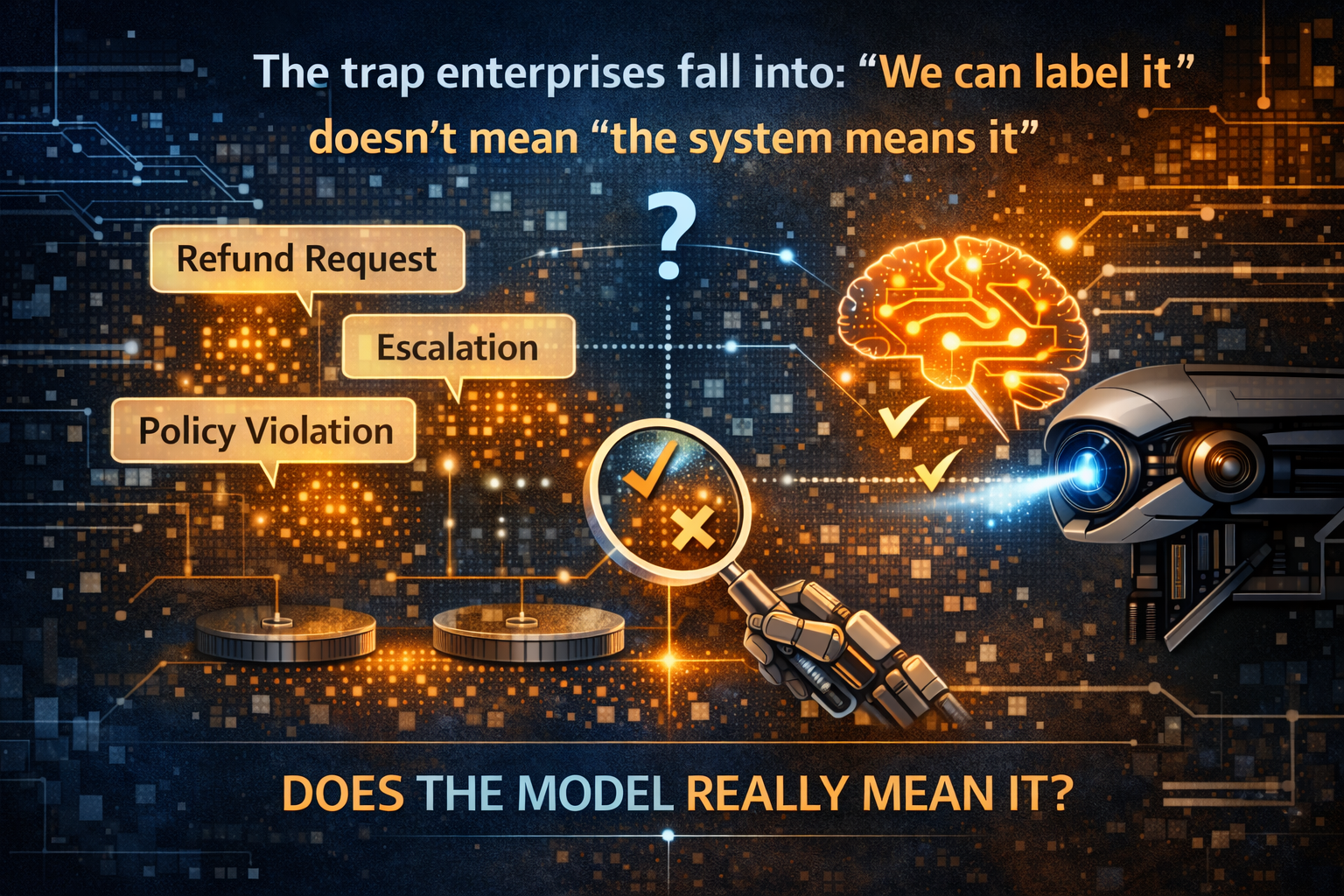The trap enterprises fall into: “We can label it” doesn’t mean “the system means it”