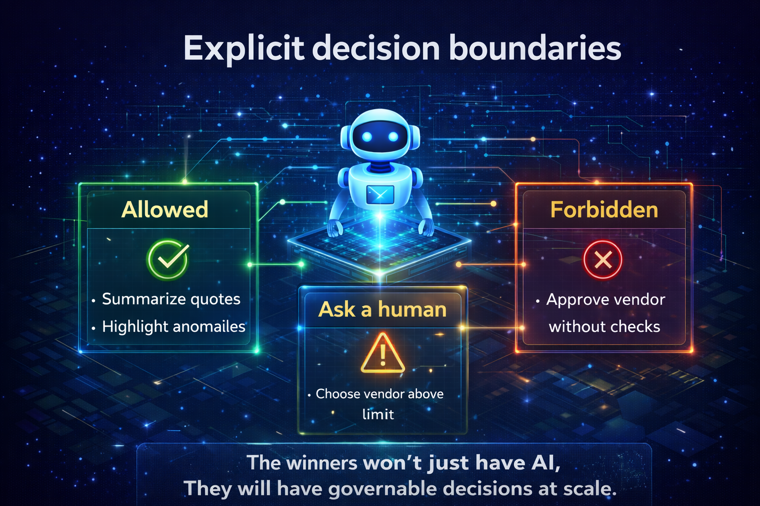Explicit decision boundaries