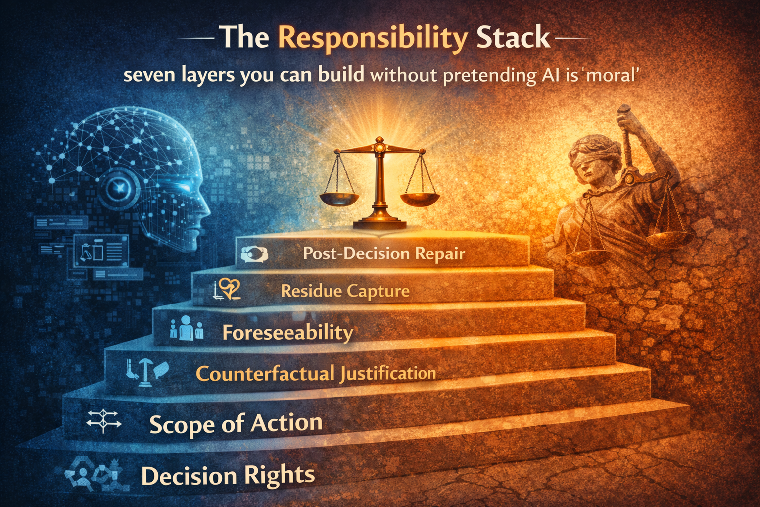 seven layers you can build without pretending AI is “moral”