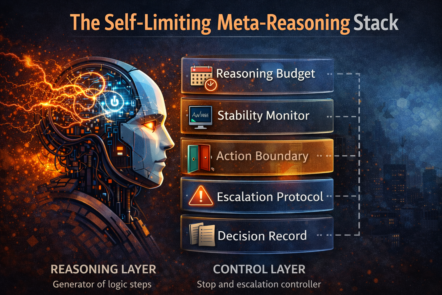 The Self-Limiting Meta-Reasoning Stack