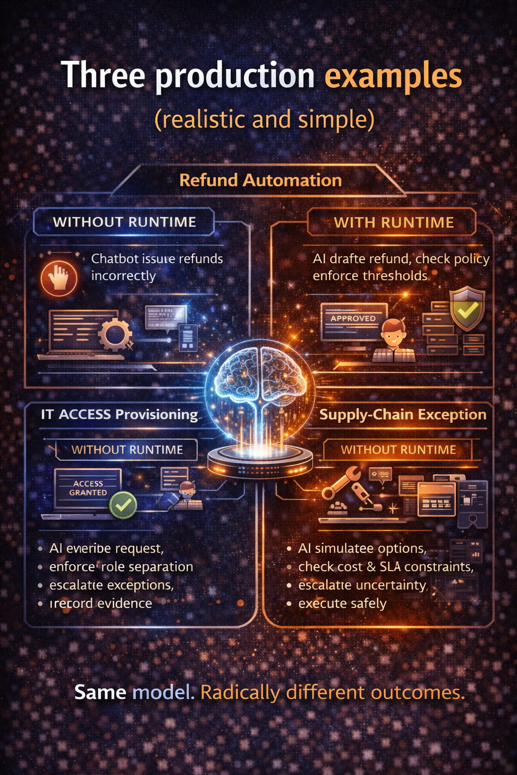 Three production examples