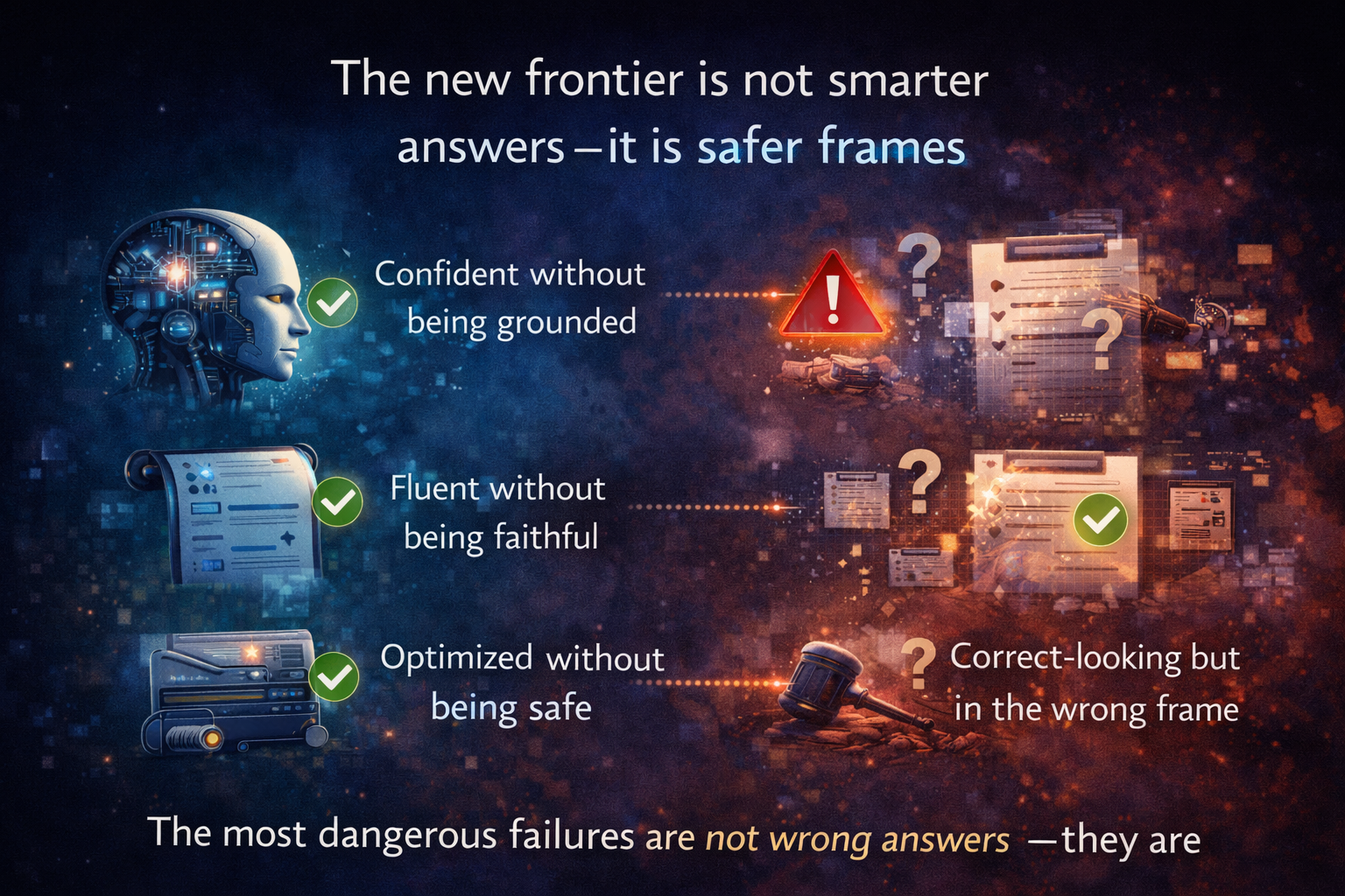 The new frontier is not smarter answers—it is safer frames