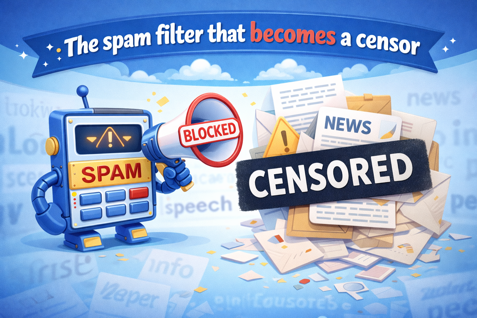 Example 1: The spam filter that becomes a censor
