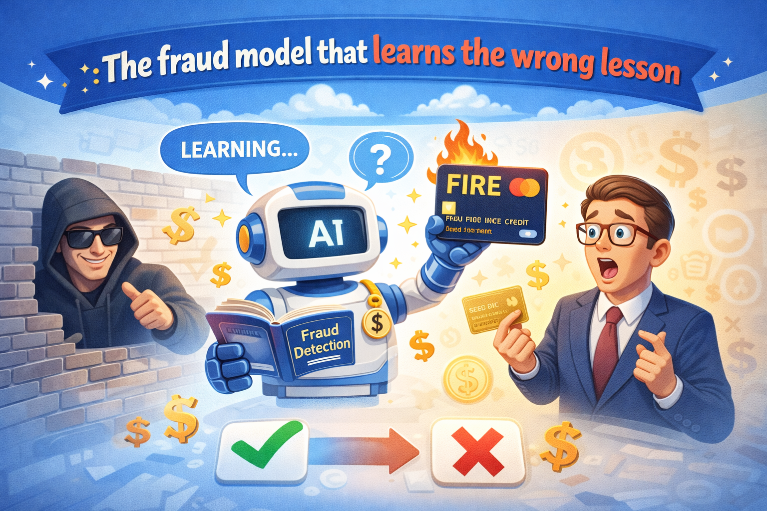 Example 2: The fraud model that learns the wrong lesson