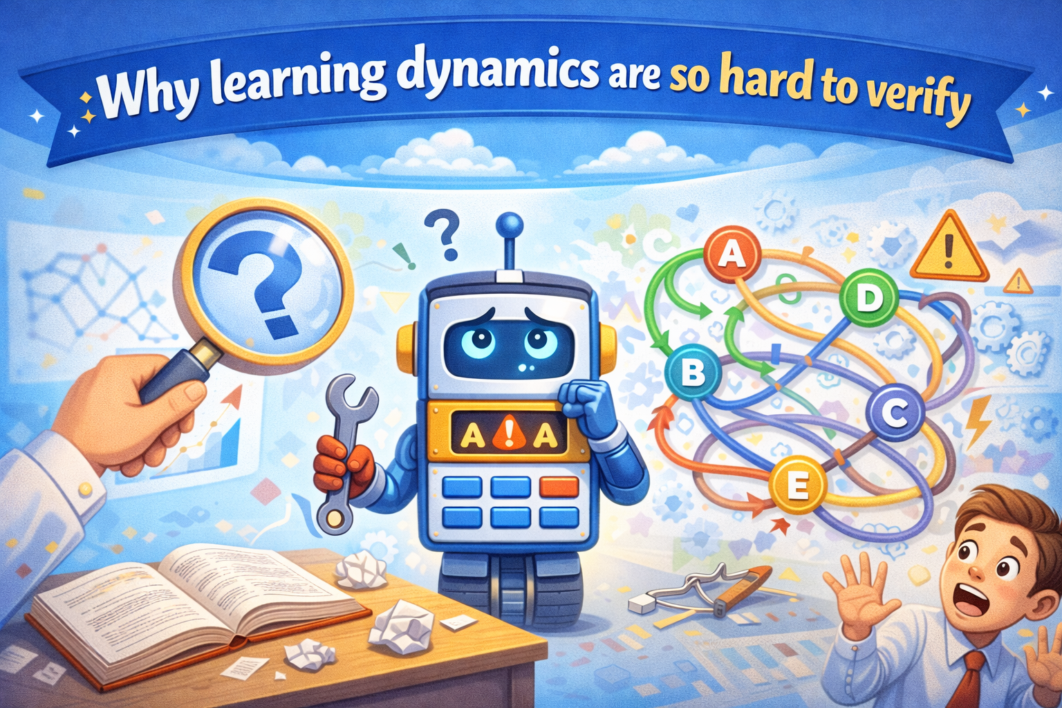 Why learning dynamics are so hard to verify