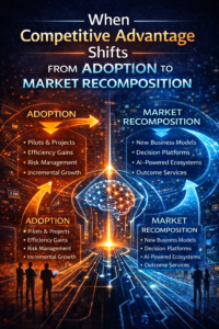 When Competitive Advantage Shifts from Adoption to Market Recomposition: A Board-Level Guide to Winning the AI Decade
