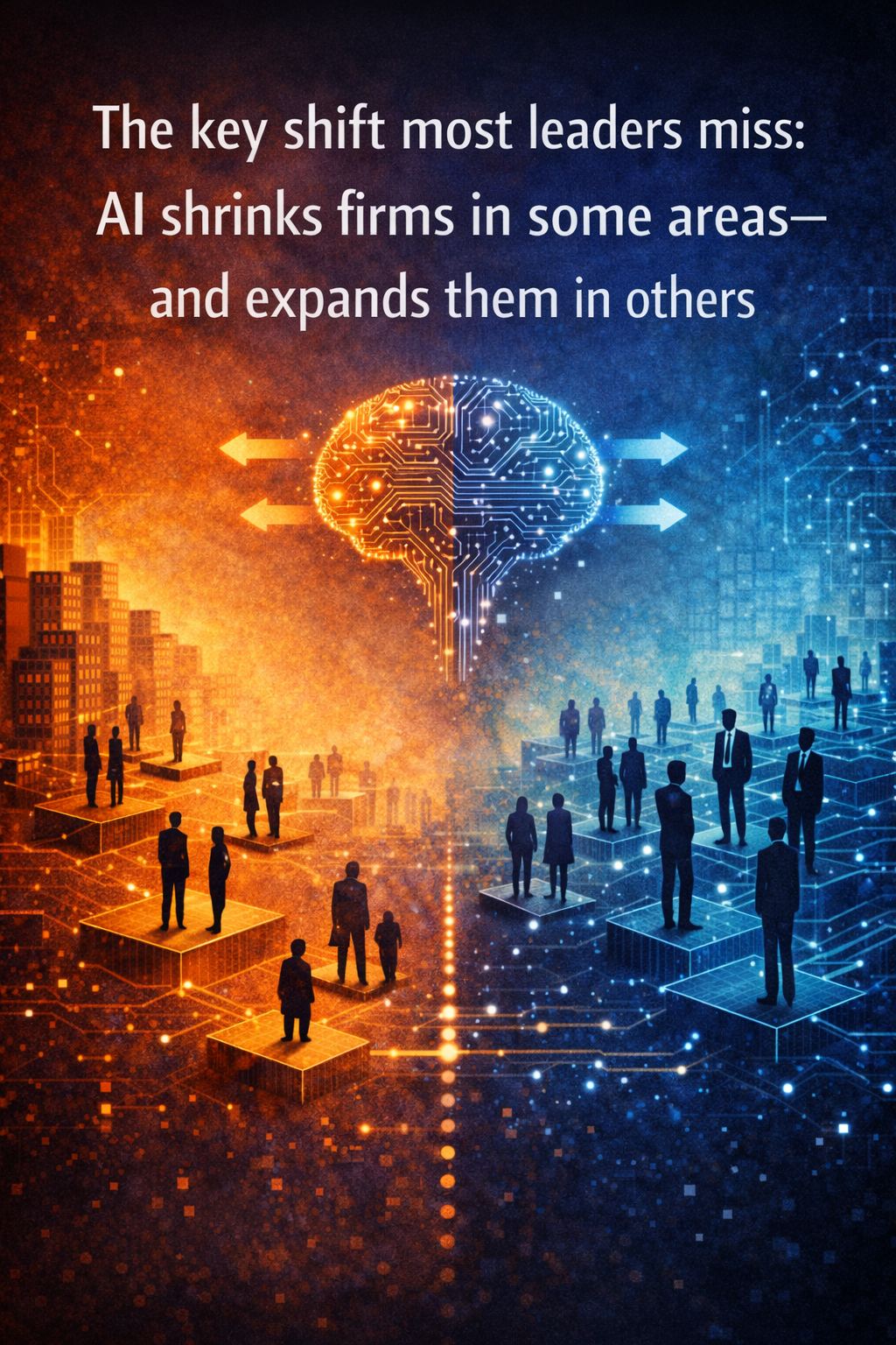 The key shift most leaders miss: AI shrinks firms in some areas—and expands them in others