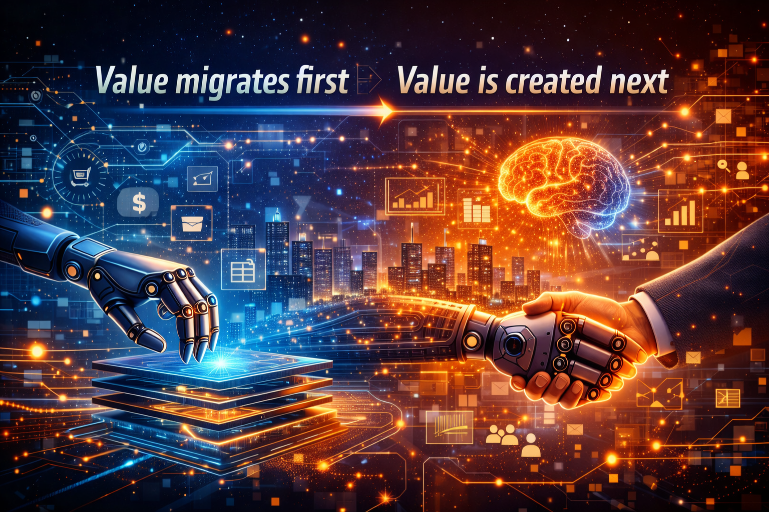 value migrates first, value is created next