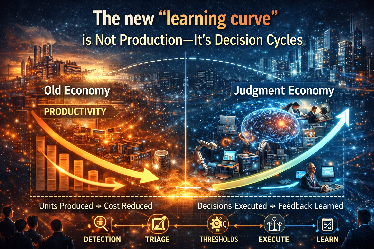 The new “learning curve” is not production—it’s decision cycles