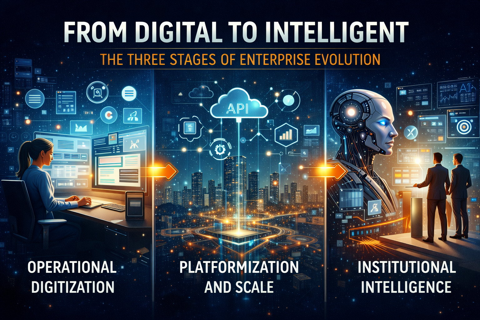 From Digital to Intelligent: The Three Stages of Enterprise Evolution