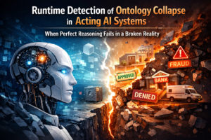 Runtime Ontology Collapse in Acting AI Systems: