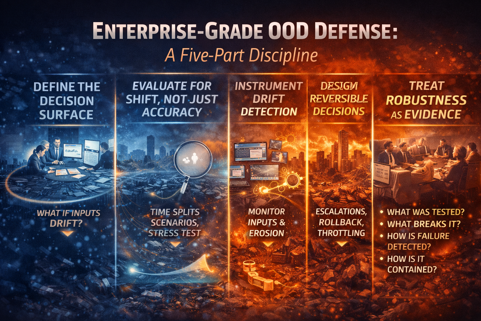 Enterprise-Grade OOD Defense: A Five-Part Discipline