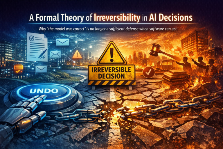 A Formal Theory of Irreversibility in AI Decisions